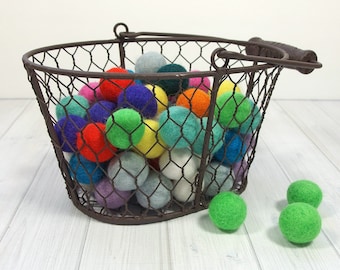 Handmade Felt Pom Poms - Felt Balls - 2 cm - 100% Merino Wool