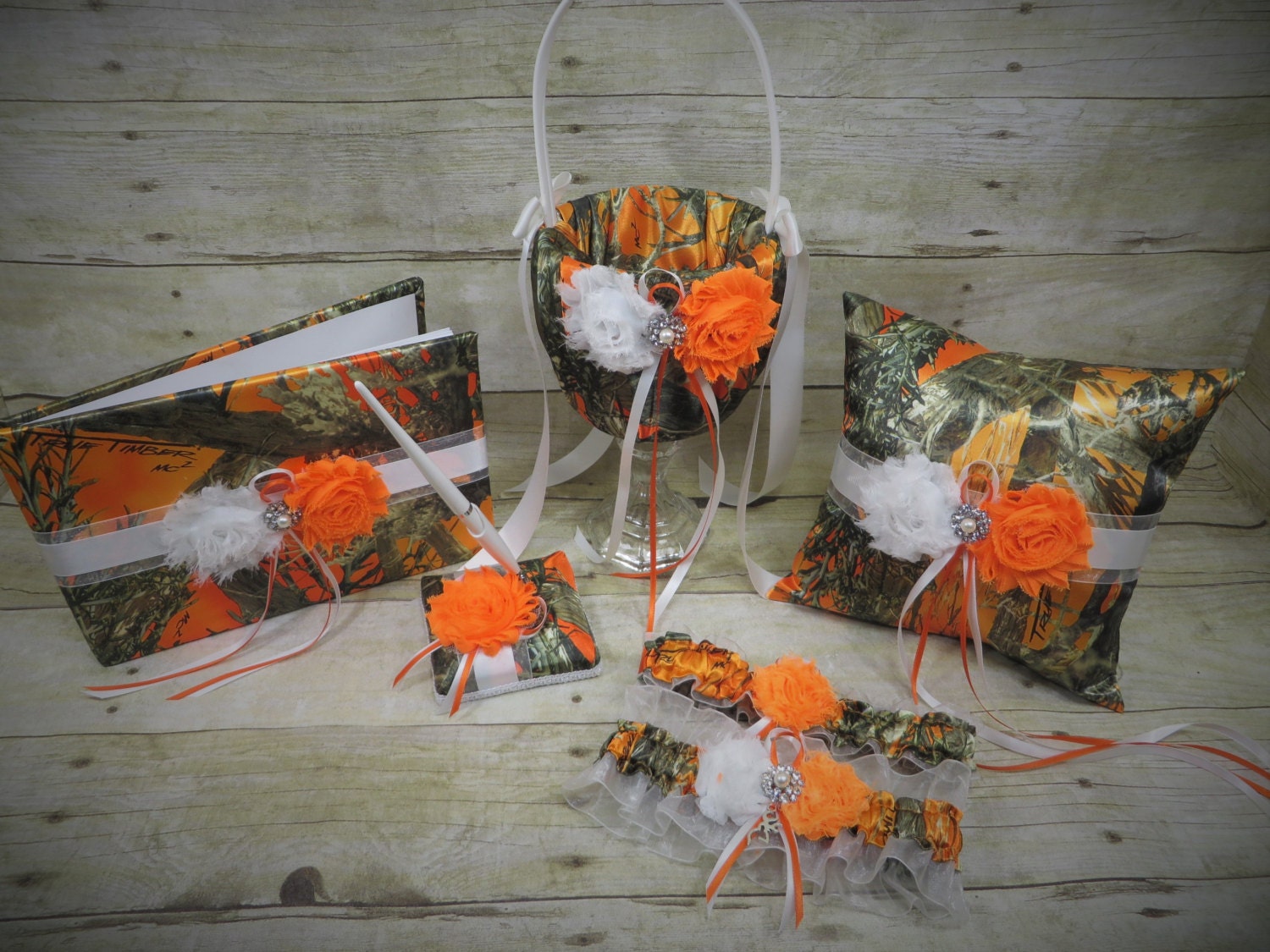 Orange Camo Wedding Set Orange Camo Wedding Orange Camo