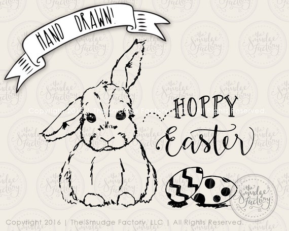 Download Easter SVG Cut File Hoppy Easter Bunny by TheSmudgeFactoryLLC