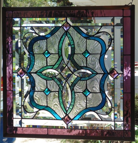 Stained Glass Window Hanging 23 X 23