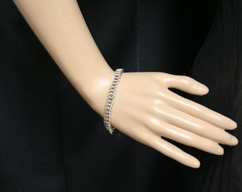 3 in 1 sterling silver persian weave chainmaille bracelet.