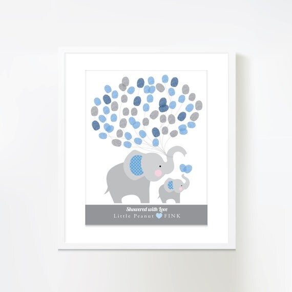 thumbprint-balloon-wall-art-elephant-baby-shower-baby