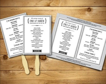 Wedding Program Template Printable Wedding by birDIYdesign