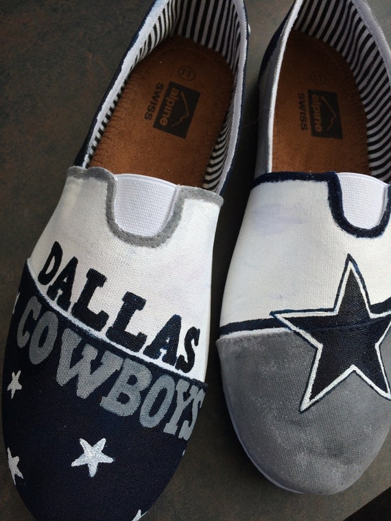 Hand painted Dallas Cowboys shoes by GentryCrafts on Etsy