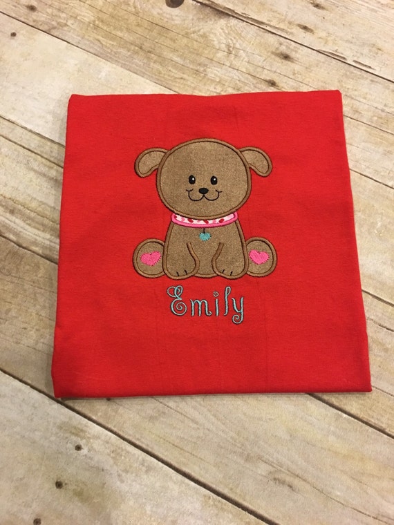 Valentine Puppy Onesie or TShirt Valentines Day