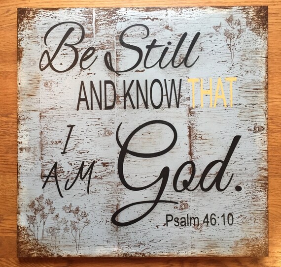 Distressed Hand Painted Word Art Sign. 18x18 Birch