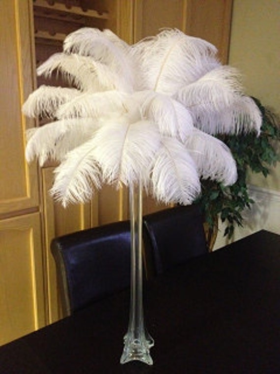 16 Tall Ostrich Feather Centerpiece Kits with Eiffel