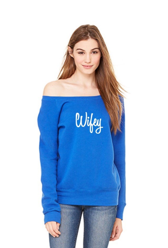 off the shoulder crewneck sweatshirt