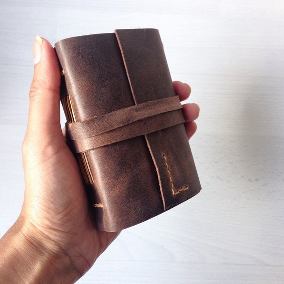 A7 Leather sketchbook leather bound journal travel journal