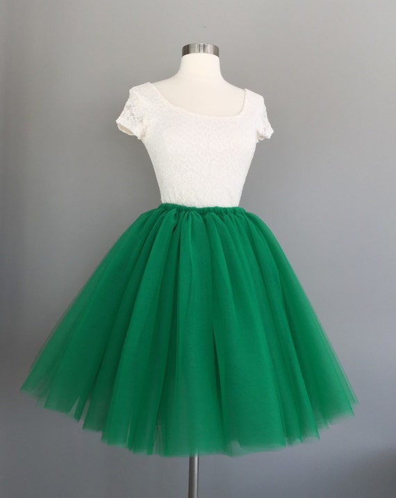 Items similar to Tulle skirt, adult tutu, adult kelly green tutu, womens tulle skirt, adult