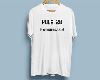 NCIS Leroy Jethro Gibbs' Rules T-shirt - Rule 28 - If you need help, ask!