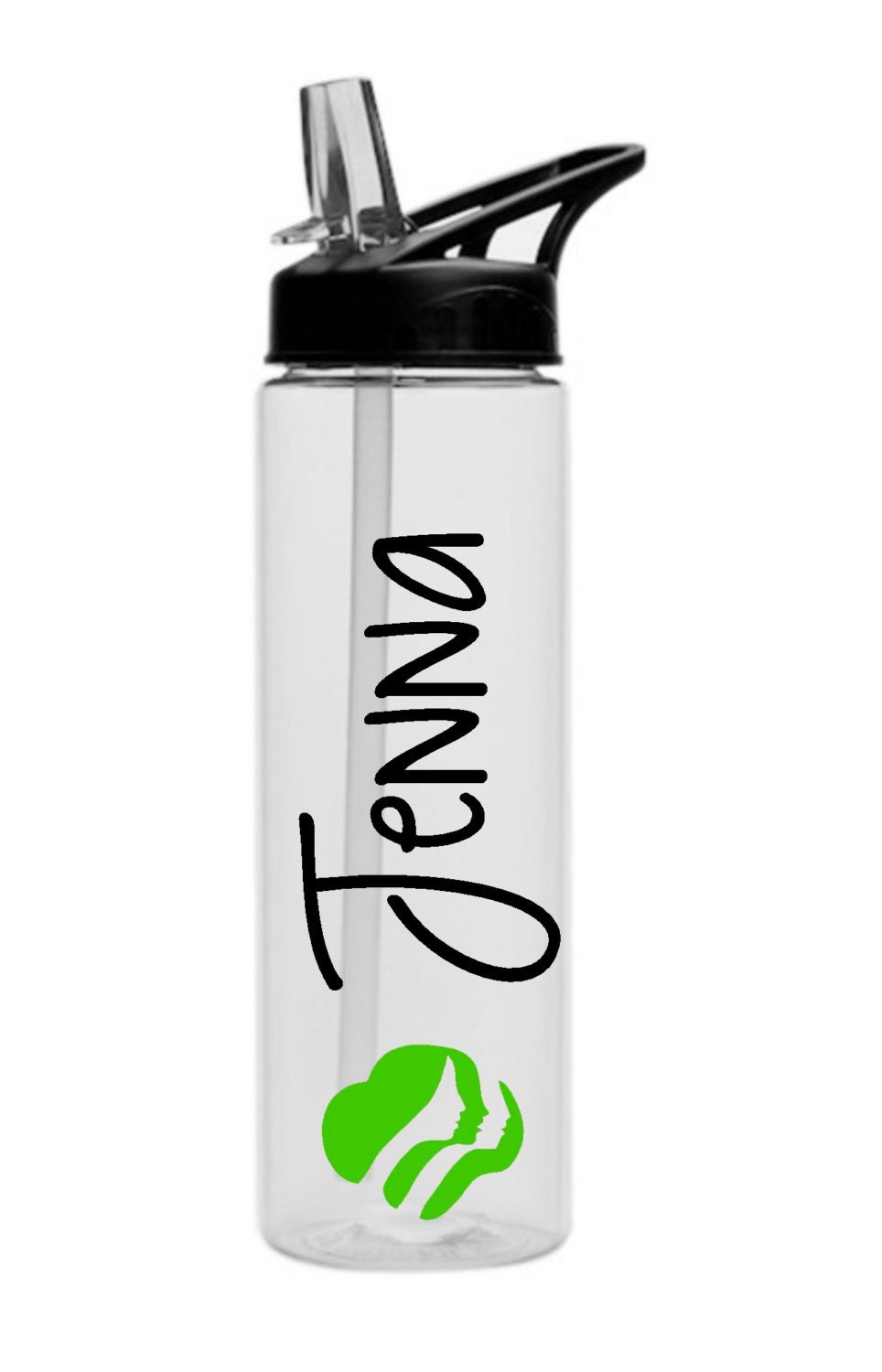 1 PERSONALIZED Girl Scout PLASTIC WaTER Bottle by BeVocalDesigns