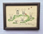 Vintage All In The Family mouse family portrait framed SALE retro/kitsch