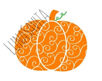 Pumpkin Swirl SVG, DXF Files for Cricut Design Space, Silhouette Studio, Die Cut Machines, Instant Download of svg, dxf, & jpg