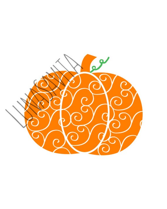 Download Items similar to Pumpkin Swirl SVG, DXF Files for Cricut ...