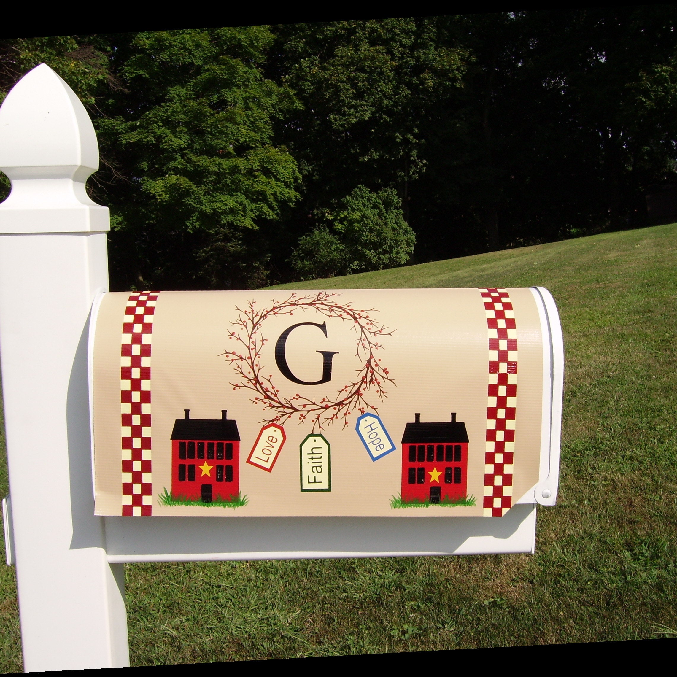 Mailbox Covers for Wall Mounted by CuteAsCanBeCreations