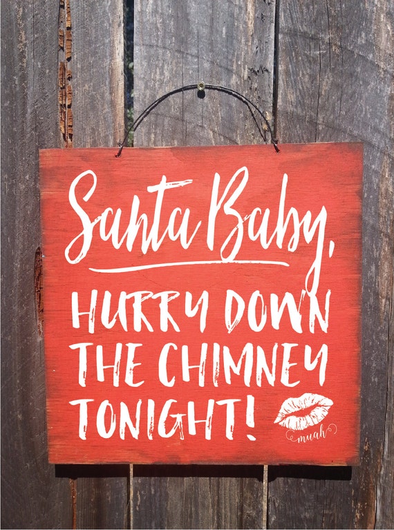 christmas decoration, christmas decor, christmas sign, santa baby, santa baby sign, santa baby decoration, santa baby wall art