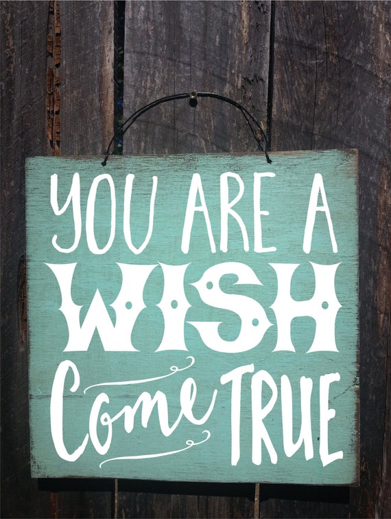nursery decor, nursery wall art, wishes for baby, wish come true, dream come true, wish come true sign, nursery sign, baby sign