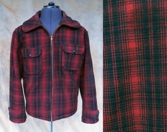 Vintage Woolrich Buffalo Plaid Coat, Size 42