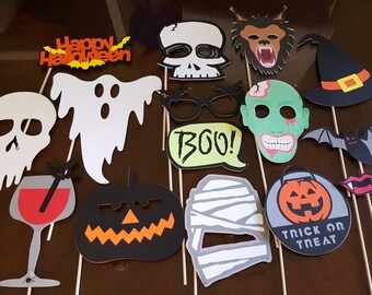 Halloween Photo Booth Props/ Halloween photo props