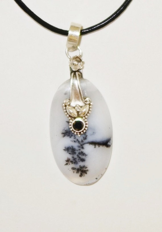 Dendritic Opal Necklace Dendrite Opal Jewelry Merlinite