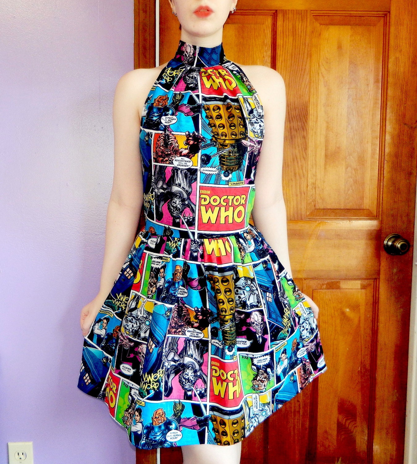 Doctor Who comic book dress.