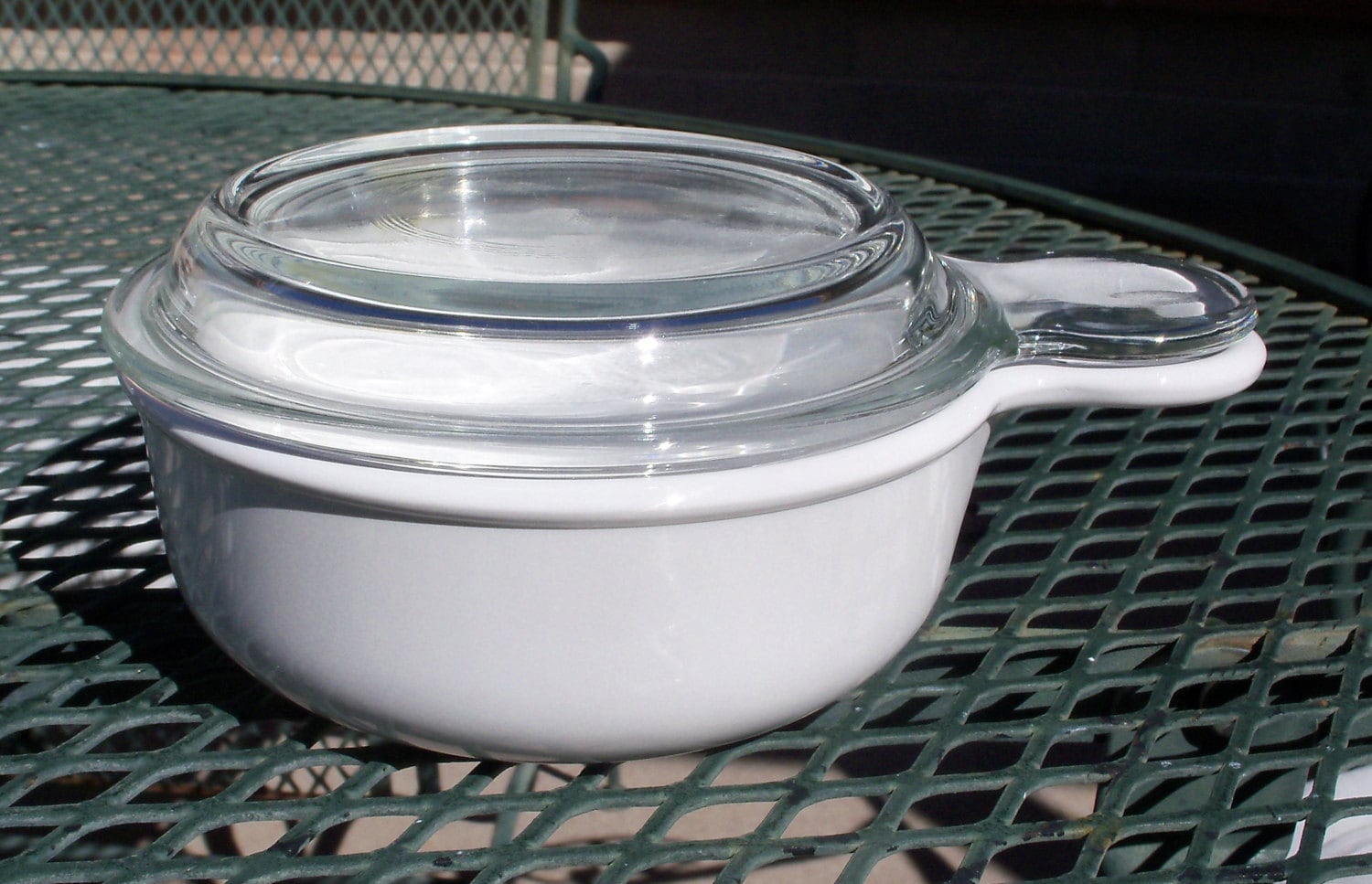 Corning Ware White Grab It Bowl P150B with Glass Lid P150C