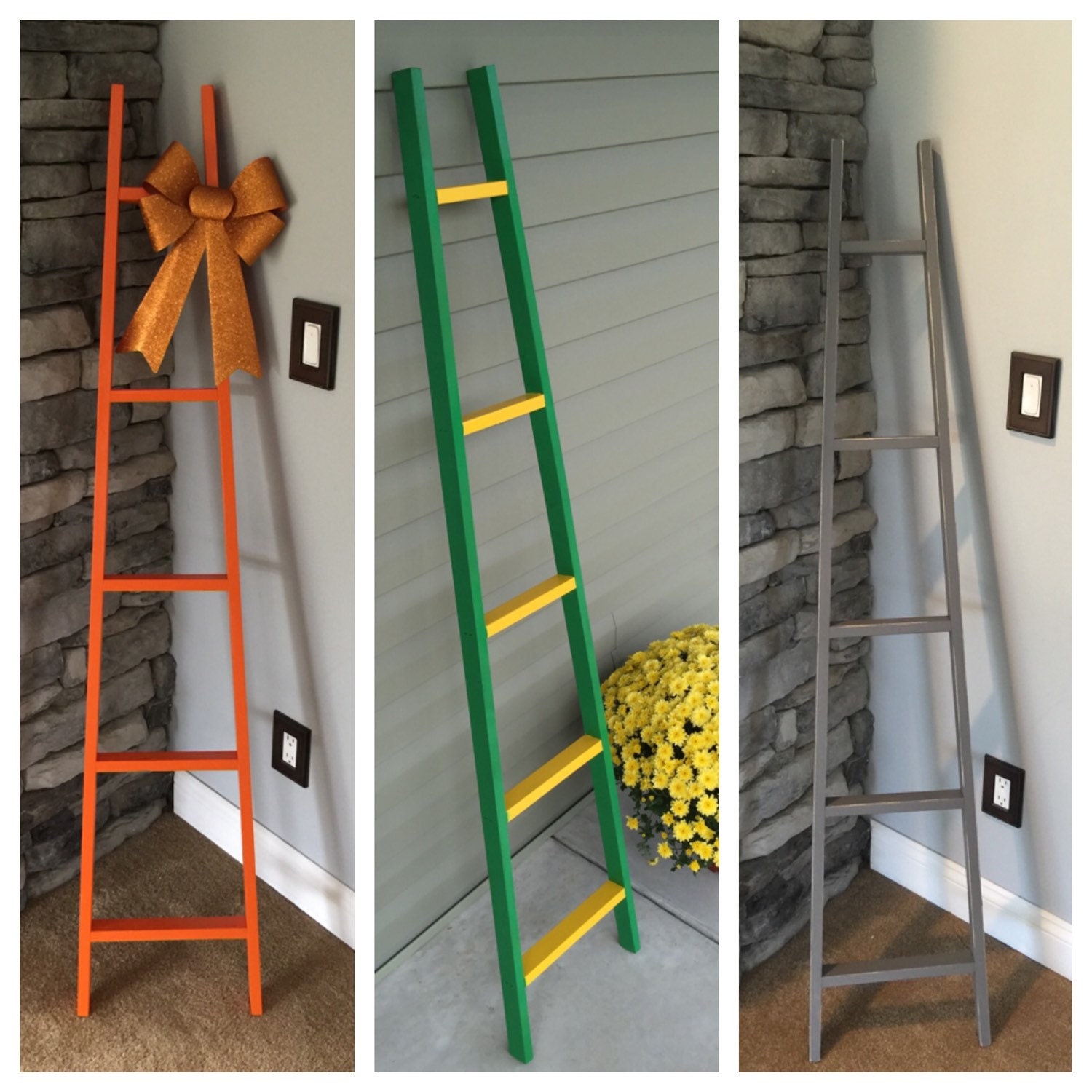 Wood Ladders vintage rustic Wood country home by BucksBarnWorks