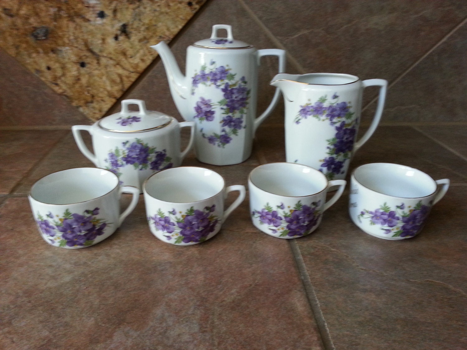 Very Unique 9 Piece Coffee / Tea Set Karlsbad Germany