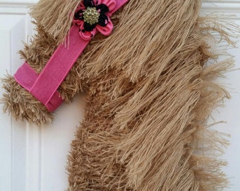 Horse Wreath - Horse Decor - Horse Head Wreath -Horse Lover Gifts - Horse Head Door Decor - Gift for Horse Lover - Western Decor - Gift Ide