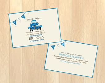 Little Blue Truck Invitation