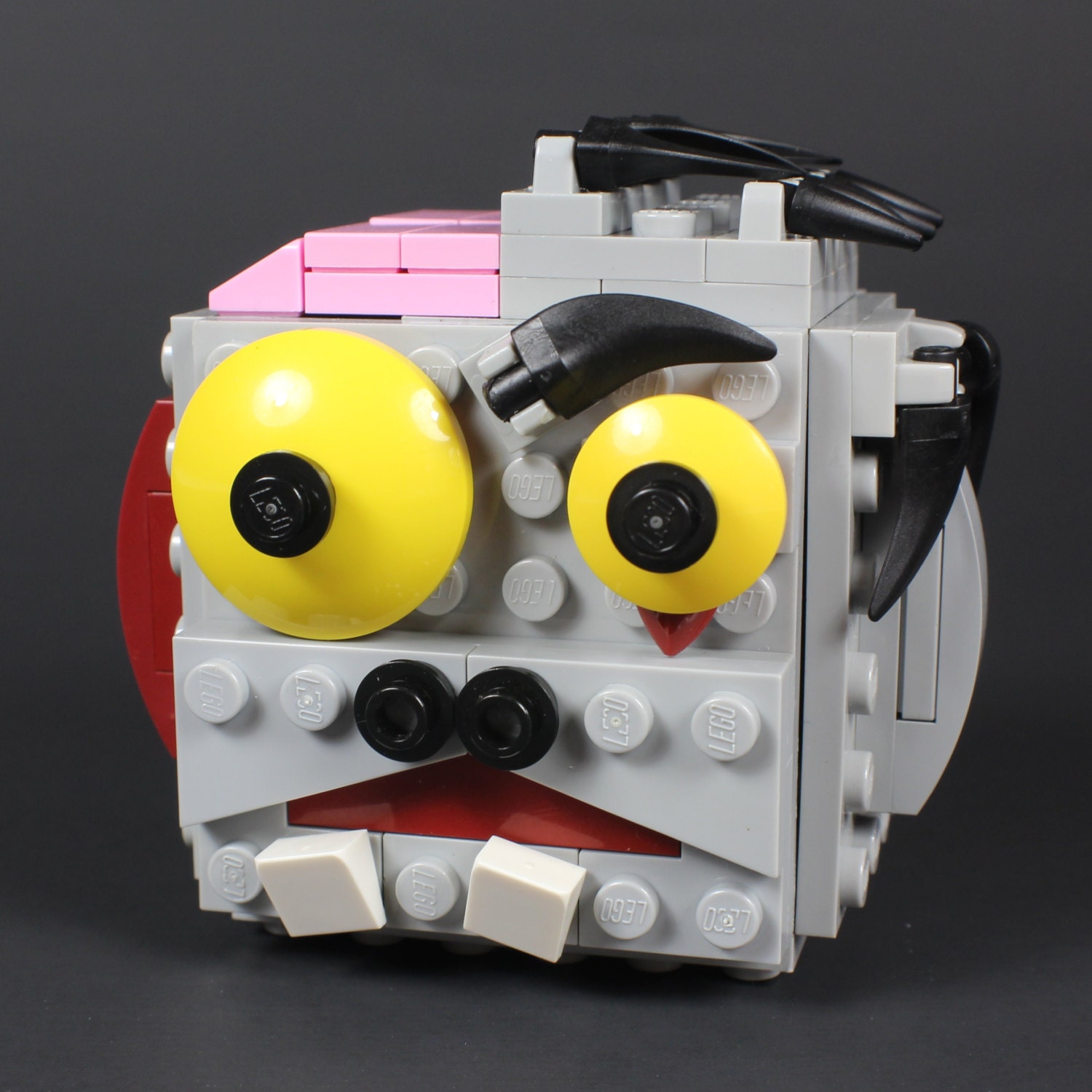 Zombie Blockhead Sculpture made from LEGO by BricksbyKaleta