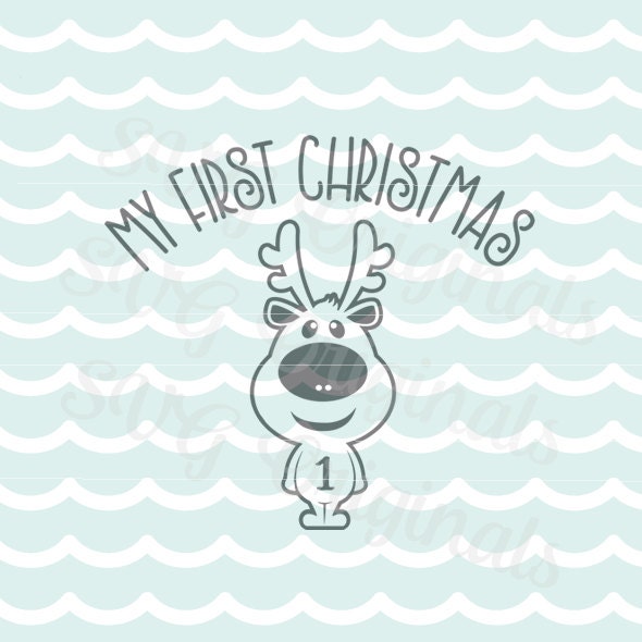 Download Baby's first 1st Christmas SVG baby Christmas art.