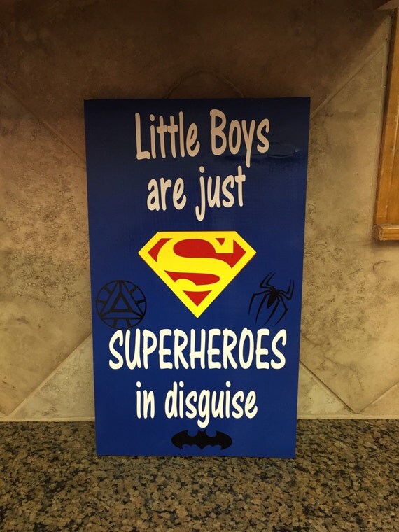Superhero sign little boys are just by SandJBargainVault on Etsy