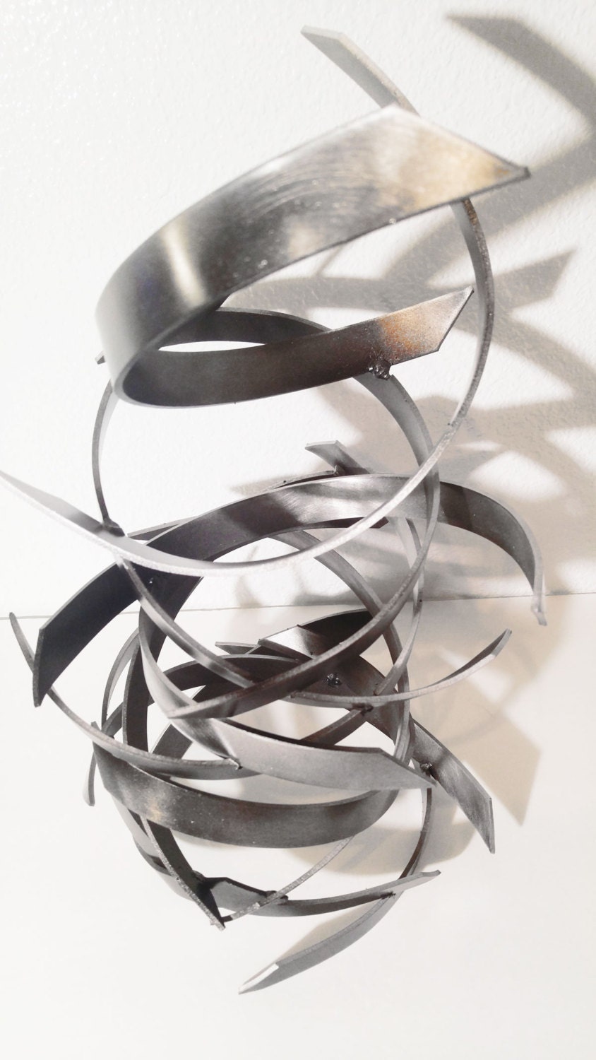 Modern Abstract Metal Art Freestanding Indoor Outdoor Table