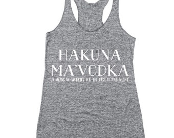 Hakuna Mavodka Tank HEATHER GREY