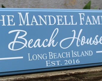 Personalized beach house sign, beach house decor, beach sign, beach cottage custom beach theme, shore house decor coastal, beach house gift