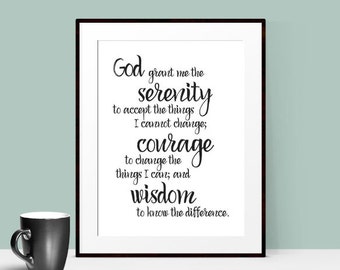 Serenity Prayer Wall Art serenity prayer | etsy Serenity Prayer Wall Art serenity prayer | etsy