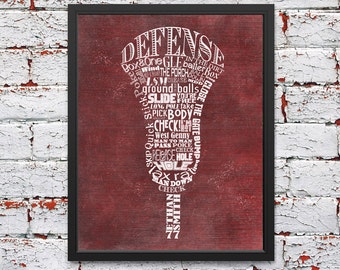 Personalized LACROSSE Defense Defenseman Word Art, Lacrosse Player Gift, Lacrosse Coach Gift, Lacrosse Wall Art