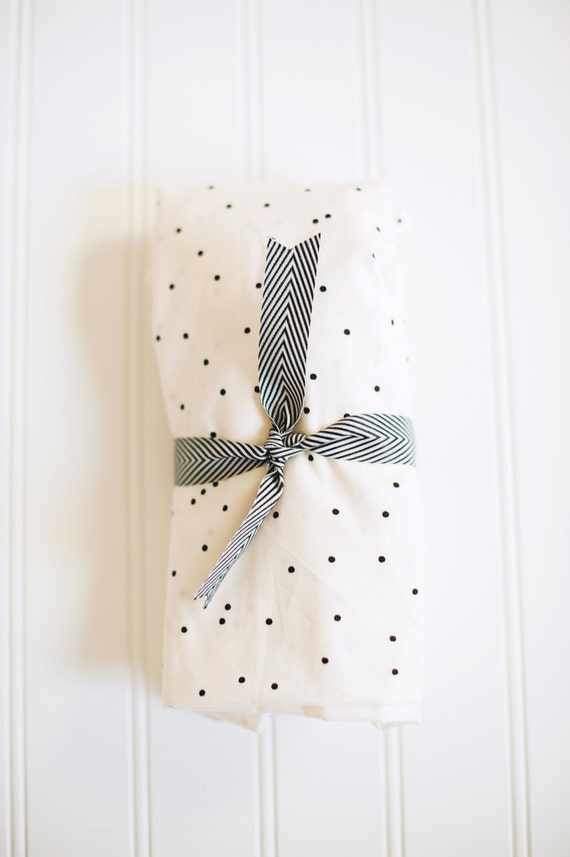 Black Polka Dot Changing Pad Cover. Modern by 2ndStitchtotheRight