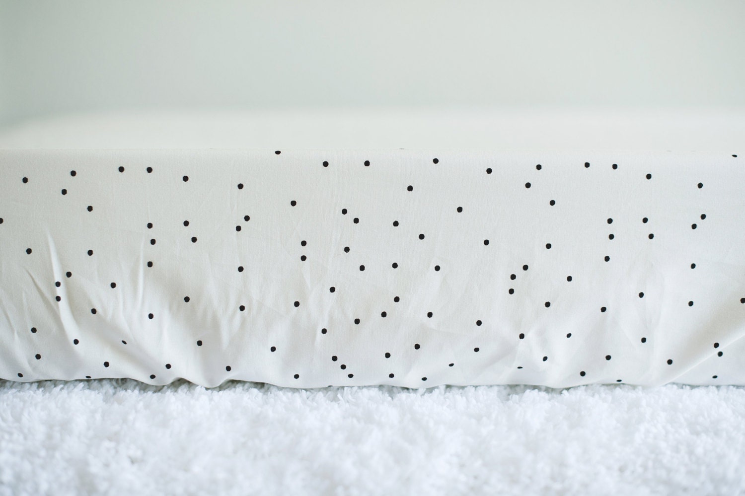 Black Polka Dot Changing Pad Cover. Modern by 2ndStitchtotheRight