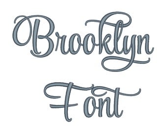 Brooklyn Embroidery Font Set 2 Machine Embroidery Monogram Font Designs 5 Size Bx Embroidery Fonts - INSTANT DOWNLOAD