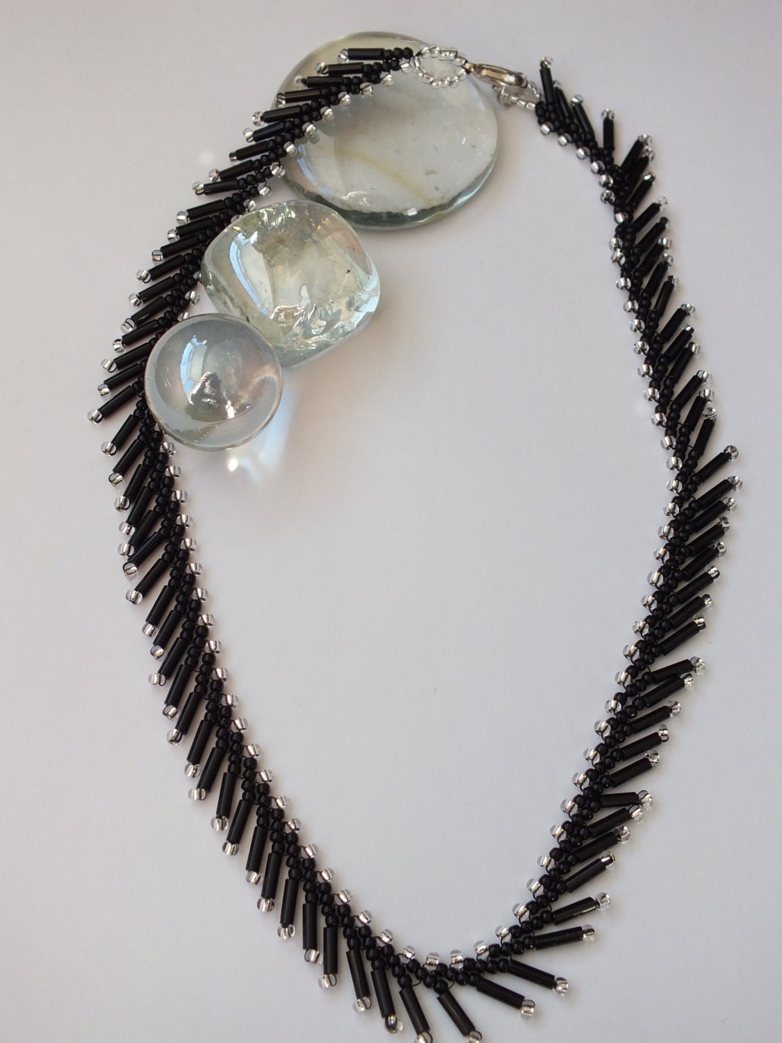 Black & Silver Russian St Petersburg Necklace