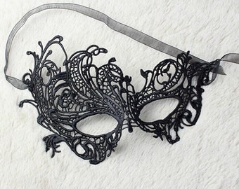 Lace Mask,Masquerade Mask, Queen Mask,crochet lace mask,Black mask,White lace mask,MJ08-2