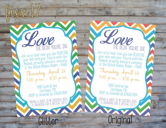 Rodan and Fields Invitation Love the Skin You're In | Etsy