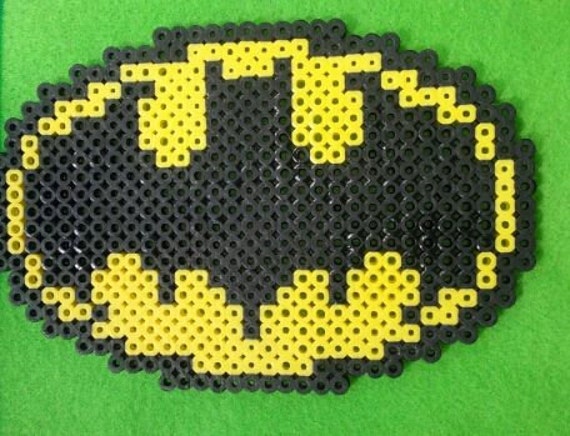 Batman Emblem Perler bead design pattern DC Universe | Etsy