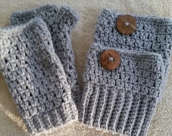 Grey boot cuff set