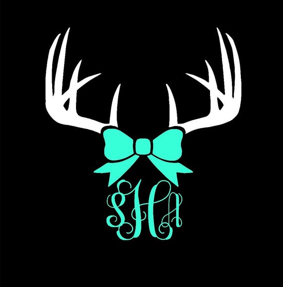 Deer Antler Monogram Antler Monogram Decal By Countrycottagegc 4484