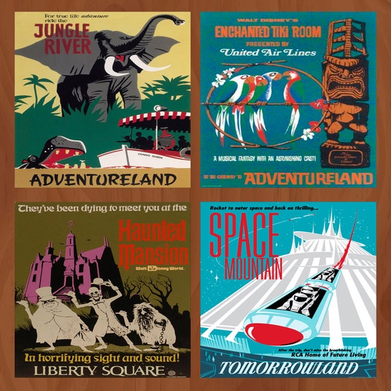 Handmade Ceramic Coasters Retro Walt Disney World Attraction