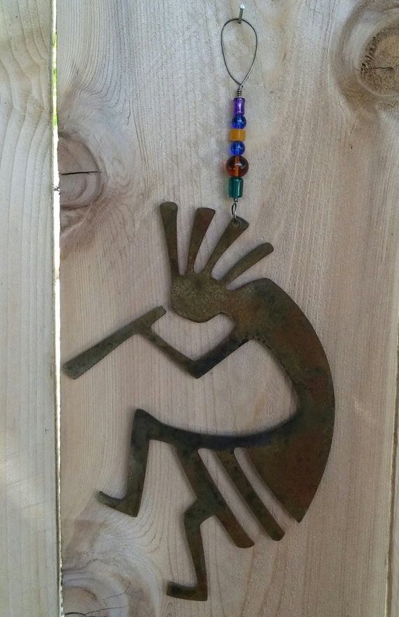 Kokopelli metal art garden art metal decor southwestern